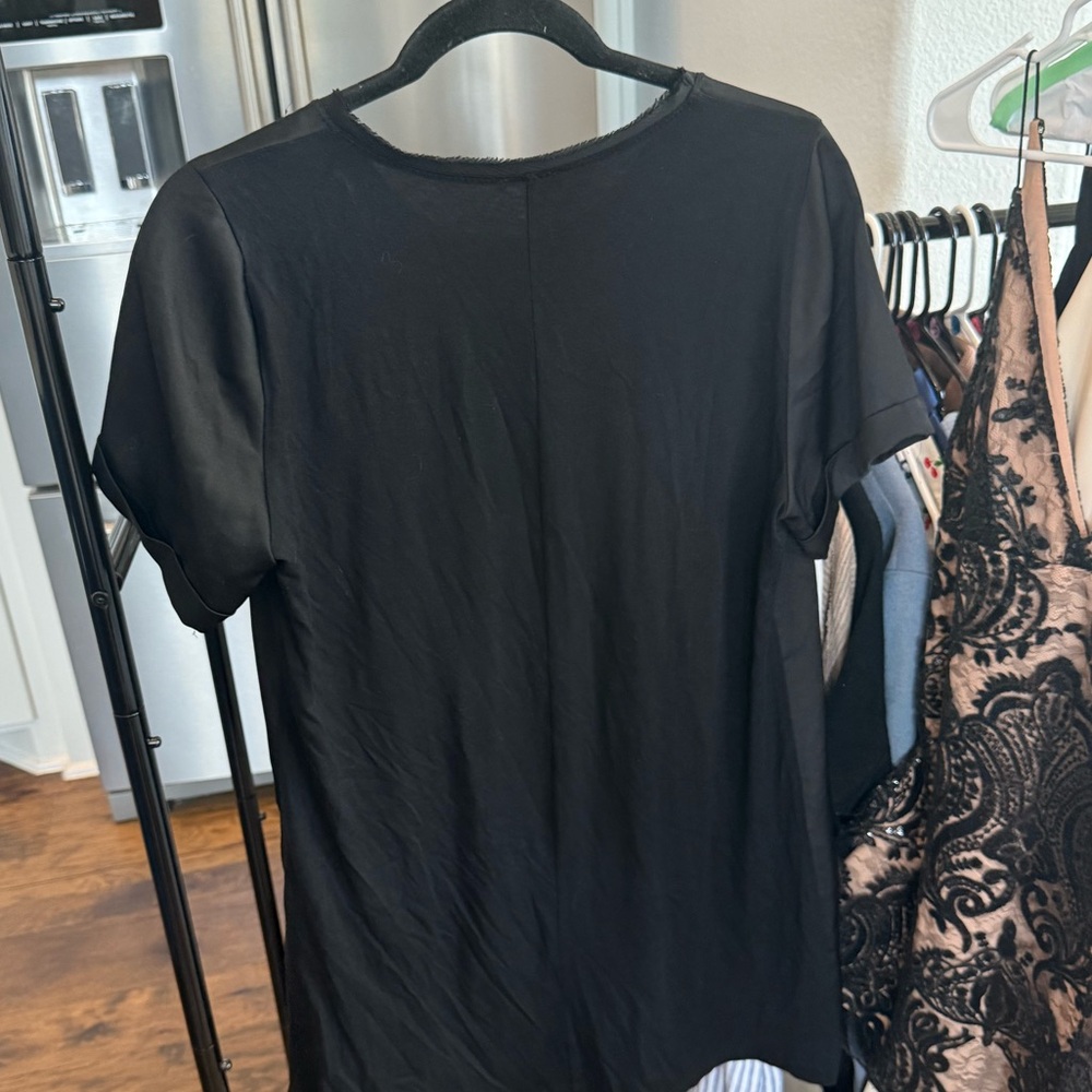 Zara black satin T-shirt dress - Picture 5 of 6